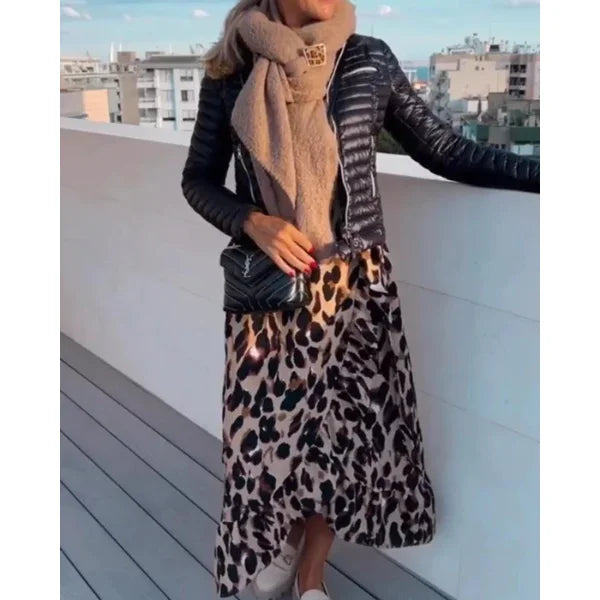 Paloma Women's Leopard Maxi Dress - shown in use
