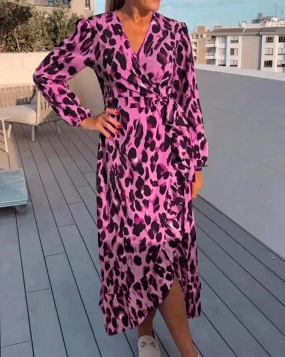Paloma Women's Leopard Maxi Dress - styled view