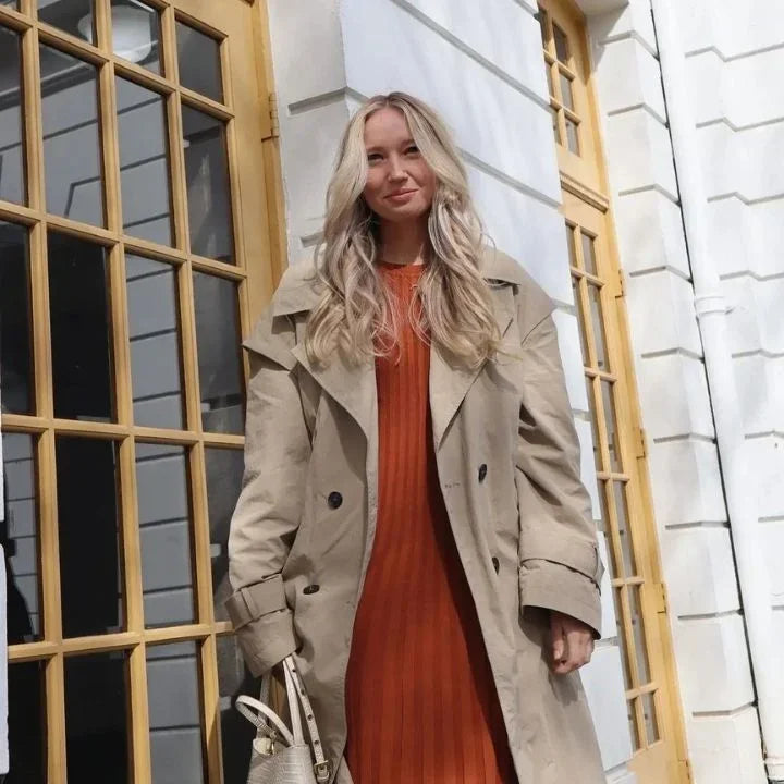 Alba Women's Pleated Maxi Dress - shown in use