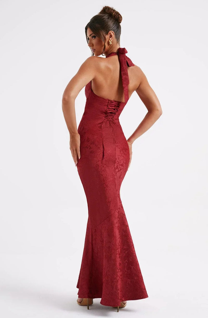Camille Women's Maxi Dress - fabric and finish detail