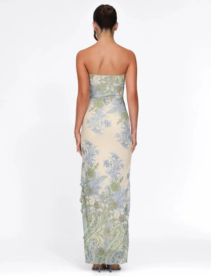 Dahlia Women's Floral Maxi Dress - back view