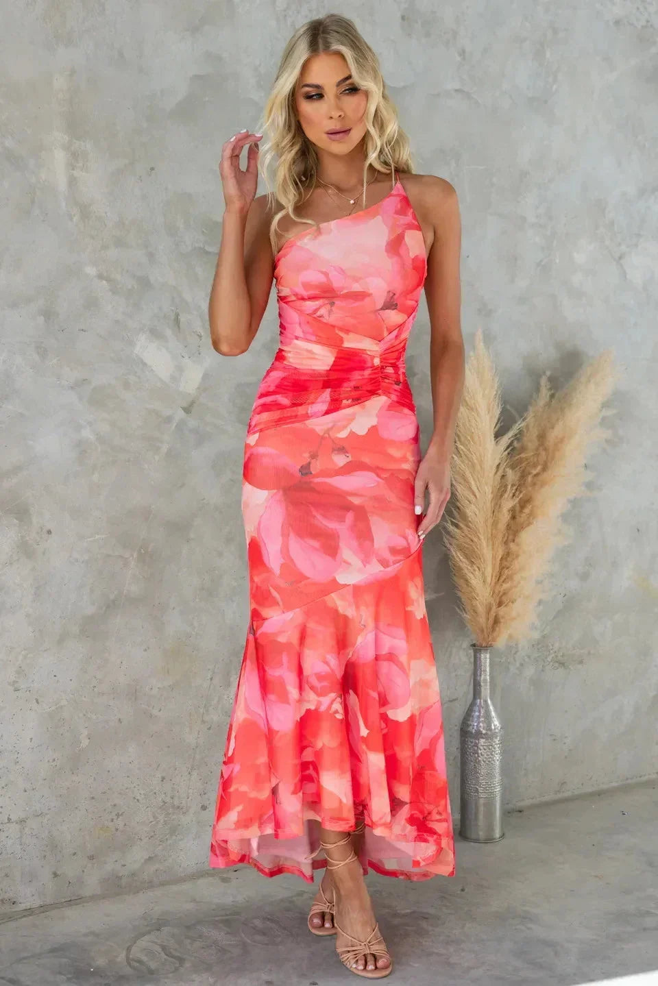 Tilda Women's Asymmetric Maxi Dress - back view