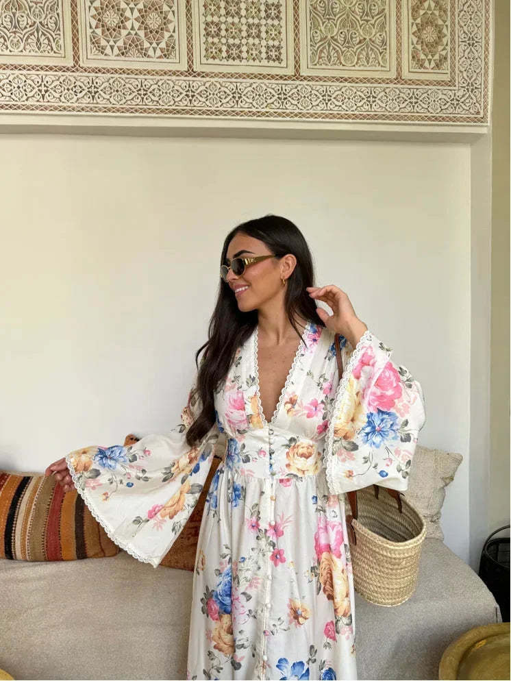 Tilda Women's Floral Maxi Dress - back view