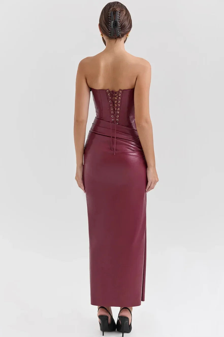 Mira Women's Maxi Dress - fabric and finish detail