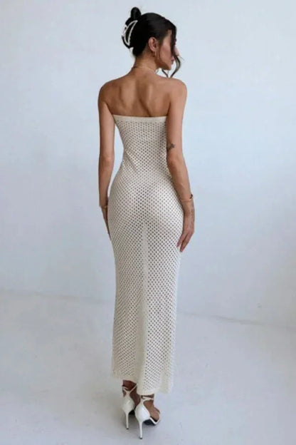Mabel Women's Crochet Maxi Dress - close-up detail