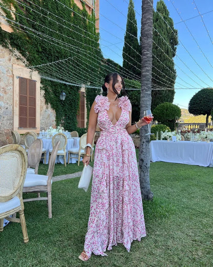 Jolie Women's Floral Maxi Dress - front view