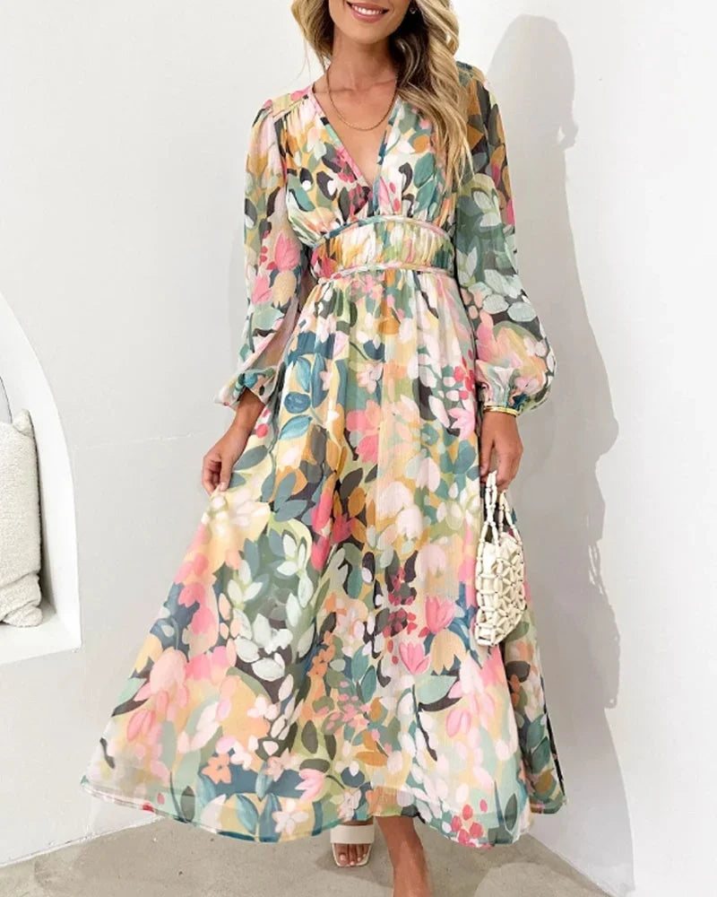 Perla Women's Floral Maxi Dress - front view