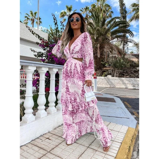 Talia Women's Floral Maxi Dress - styled view