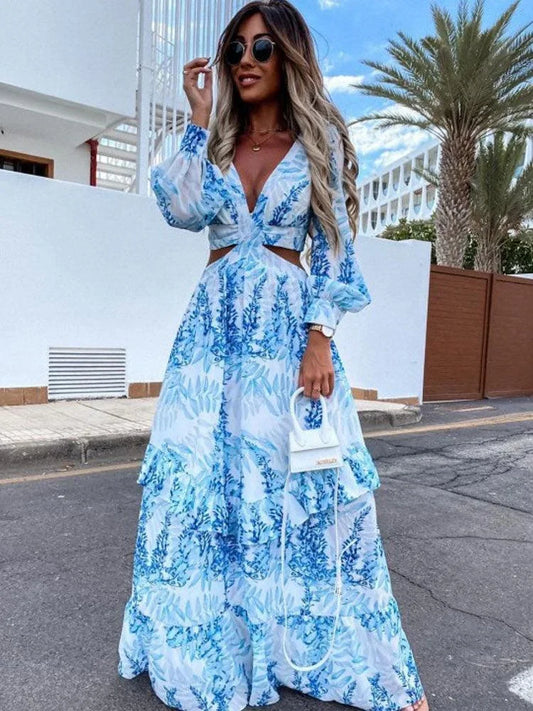 Talia Women's Floral Maxi Dress - front view