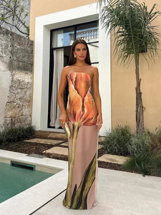 Yvette Women's Floral Maxi Dress - front view