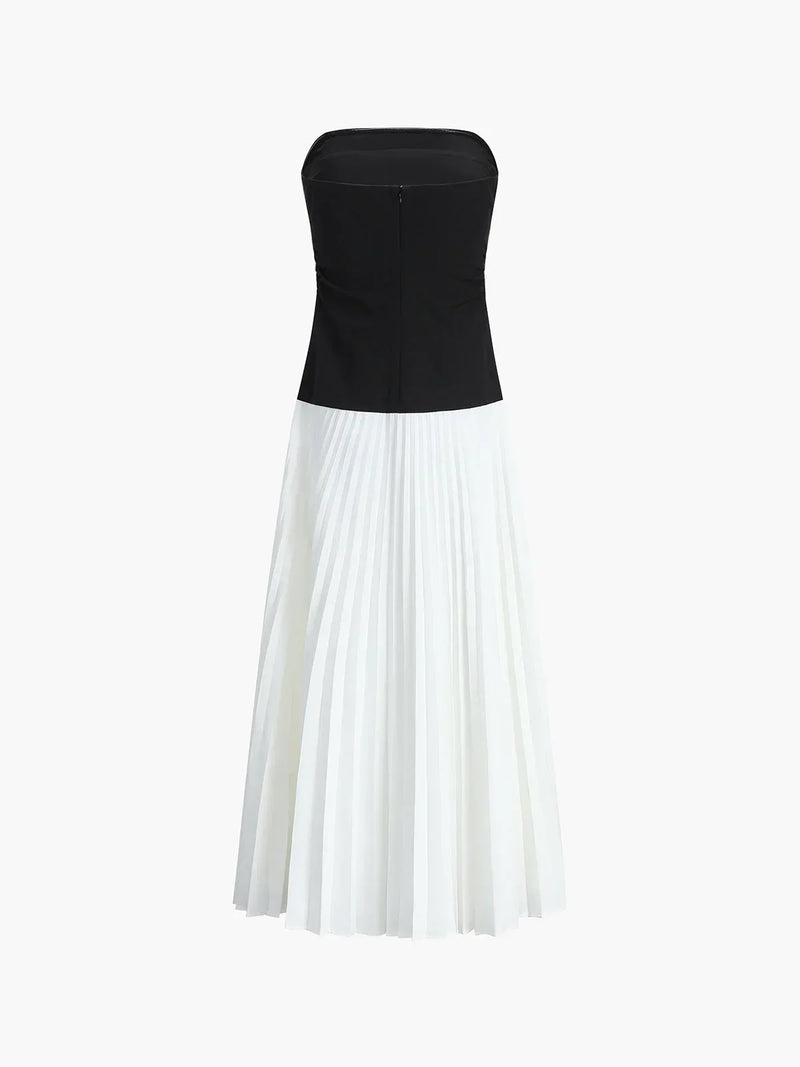 Faye Women's Pleated Maxi Dress - close-up detail
