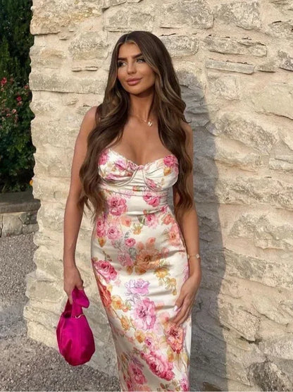 Tamsin Women's Floral Maxi Dress - close-up detail