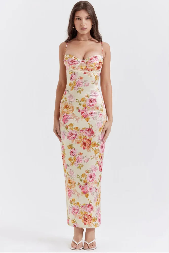 Tamsin Women's Floral Maxi Dress - back view