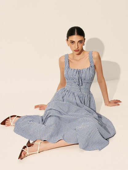 Nora Women's Midi Dress - fabric and finish detail