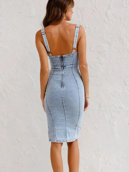 Lila Women's Midi Dress - fabric and finish detail