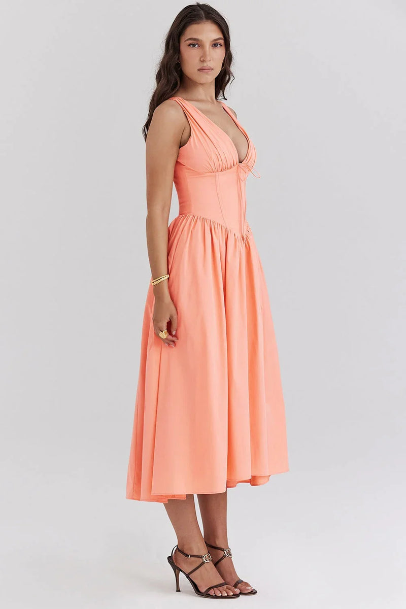 Maren Women's Floral Midi Dress - styled view