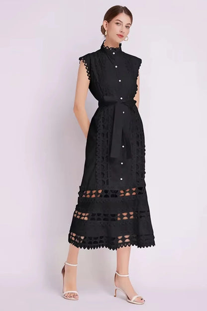 Anaïs Women's Midi Dress - fabric and finish detail