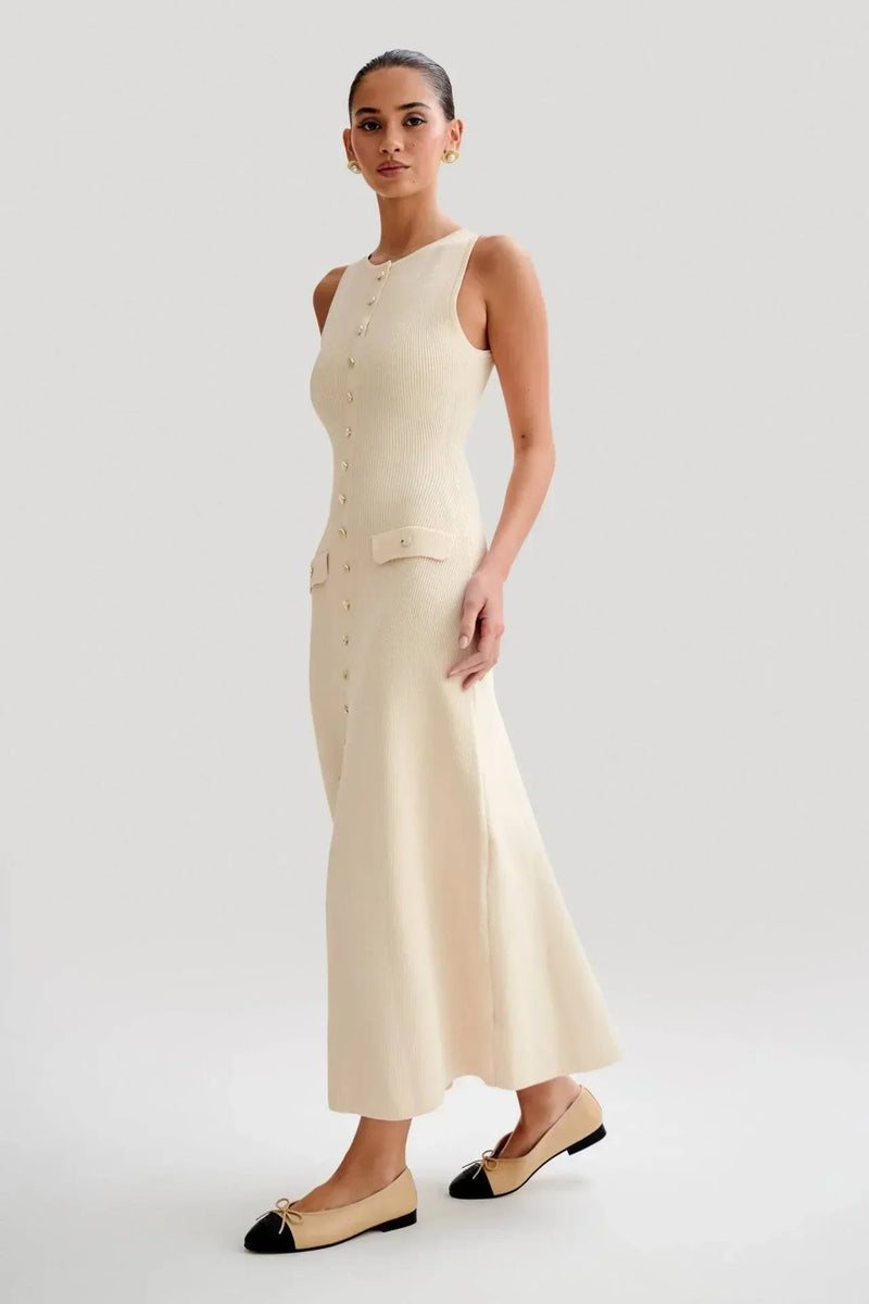 Winona Women's Midi Dress - back view
