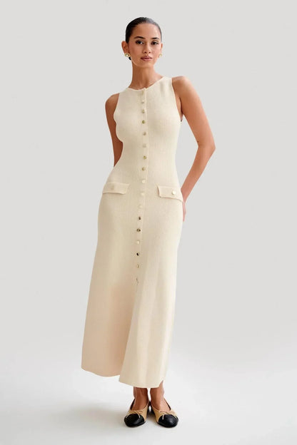 Winona Women's Midi Dress - fabric and finish detail