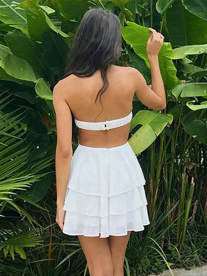 Talia Women's Floral Mini Dress - back view