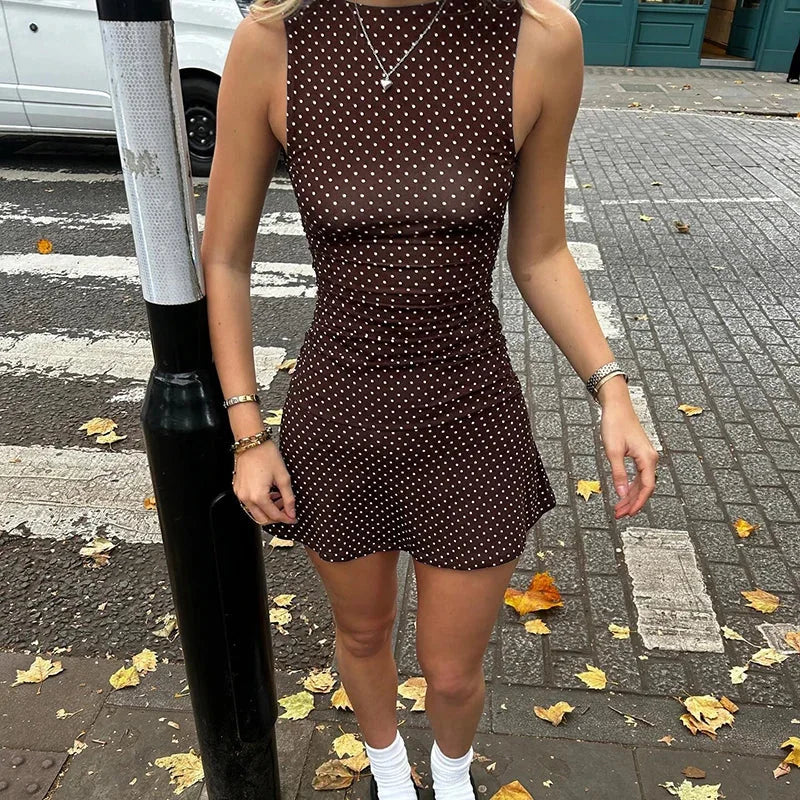 Ines Women's Mini Dress - fabric and finish detail