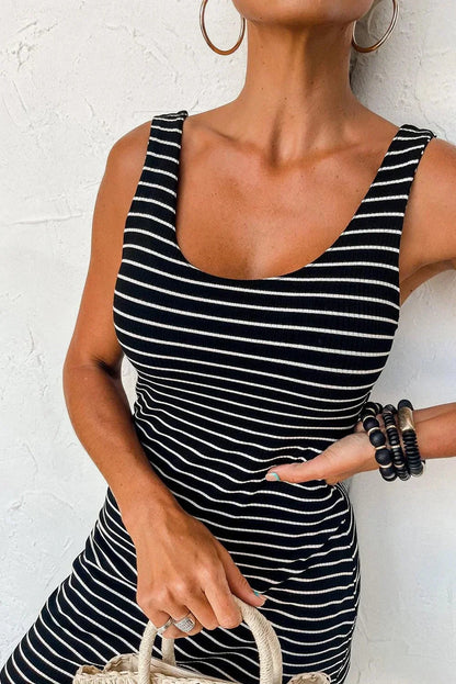 Edith Women's Striped Mini Dress - close-up detail