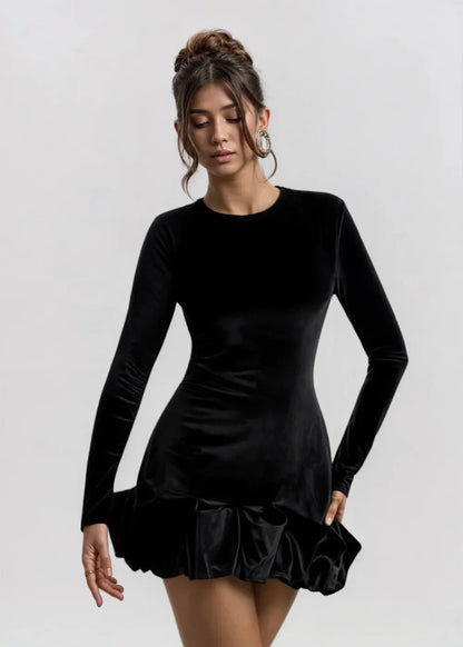 Yvette Women's Ruffled Mini Dress - full-length view