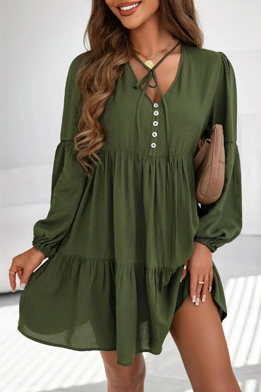 Liana Women's Ruffled Mini Dress - styled view