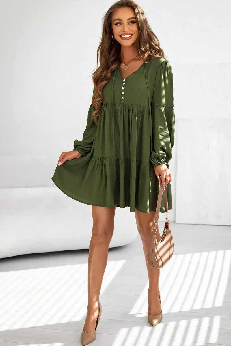 Liana Women's Ruffled Mini Dress - full-length view