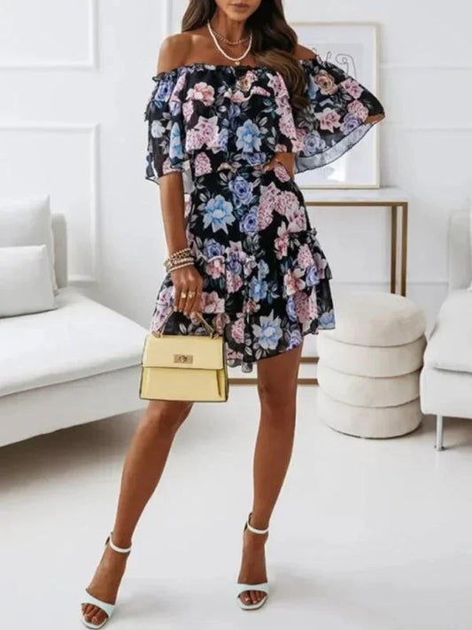 Ruby Women's Floral Mini Dress - front view