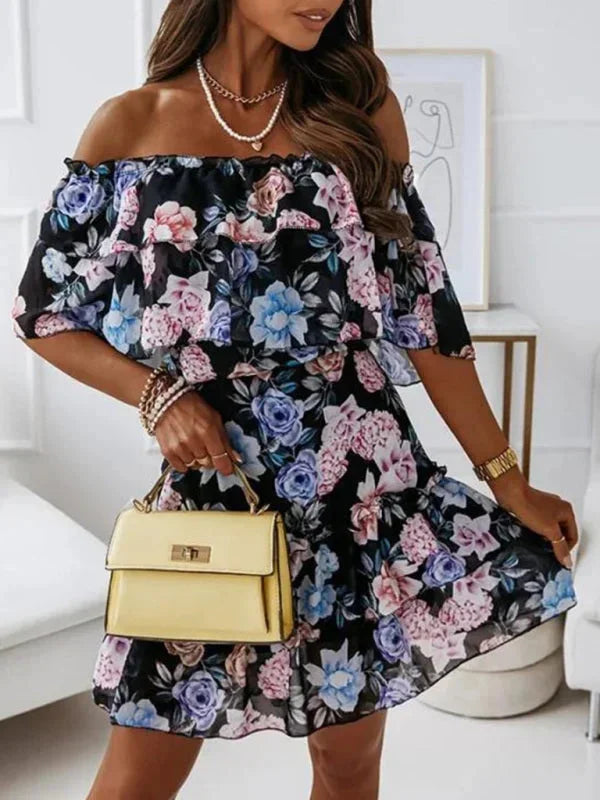 Ruby Women's Floral Mini Dress - full-length view