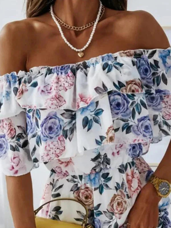 Ruby Women's Floral Mini Dress - styled view