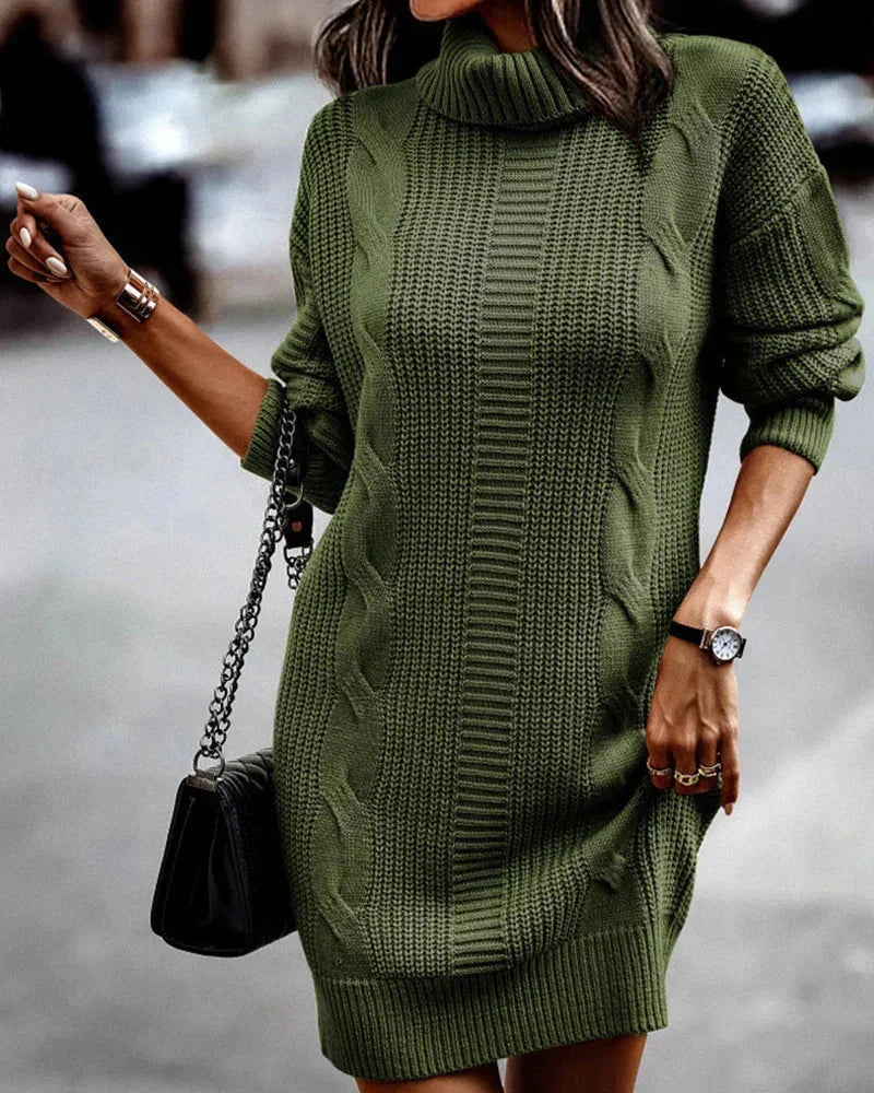 Xanthe Women's Cable Knit Sweater - styled view