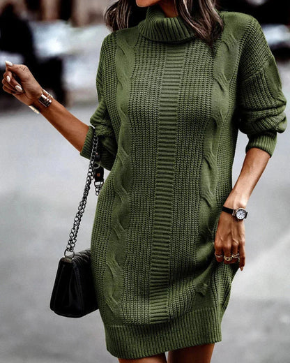 Xanthe Women's Cable Knit Sweater - styled view