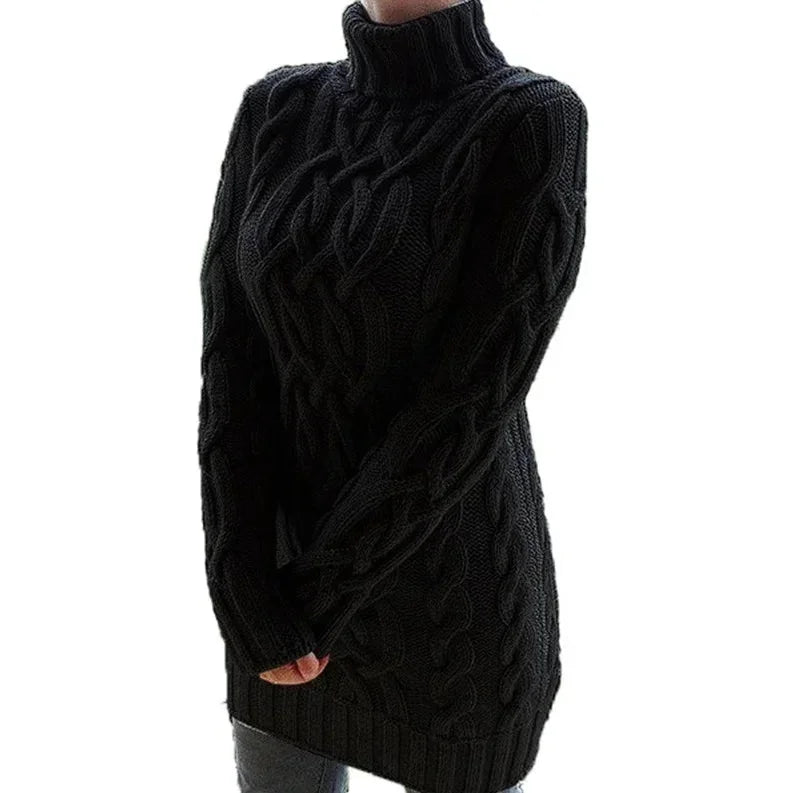 Beatrix Women's Cable Knit Sweater - flat lay