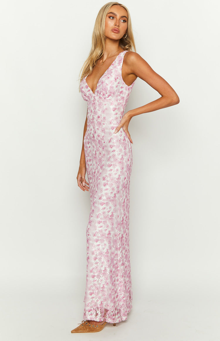 Talia Women's Floral Dress - back view