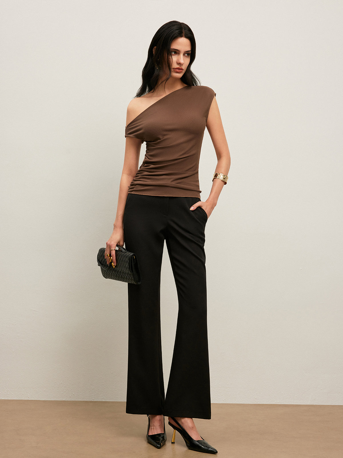 Ulla Women's Pleated Top - styled view