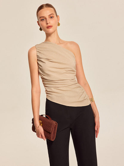 Giselle Women's Pleated Top - styled view