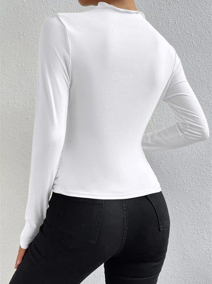 Tilda Women's Pleated Shirt - flat lay