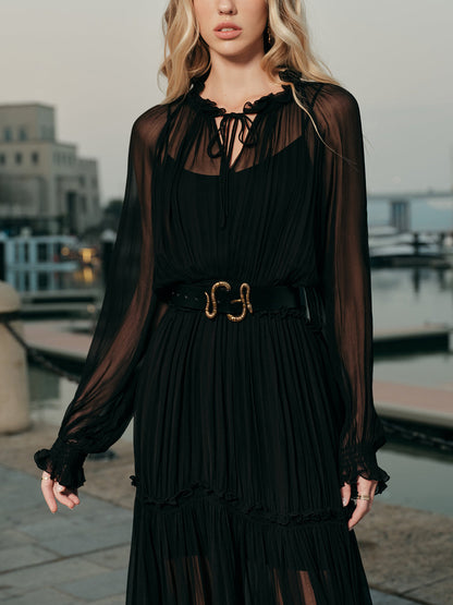Liana Women's Ruffled Dress - full-length view