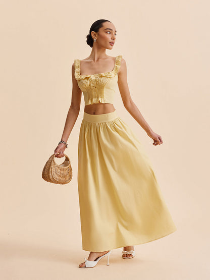 Kaia Women's Ruffled Skirt - full-length view