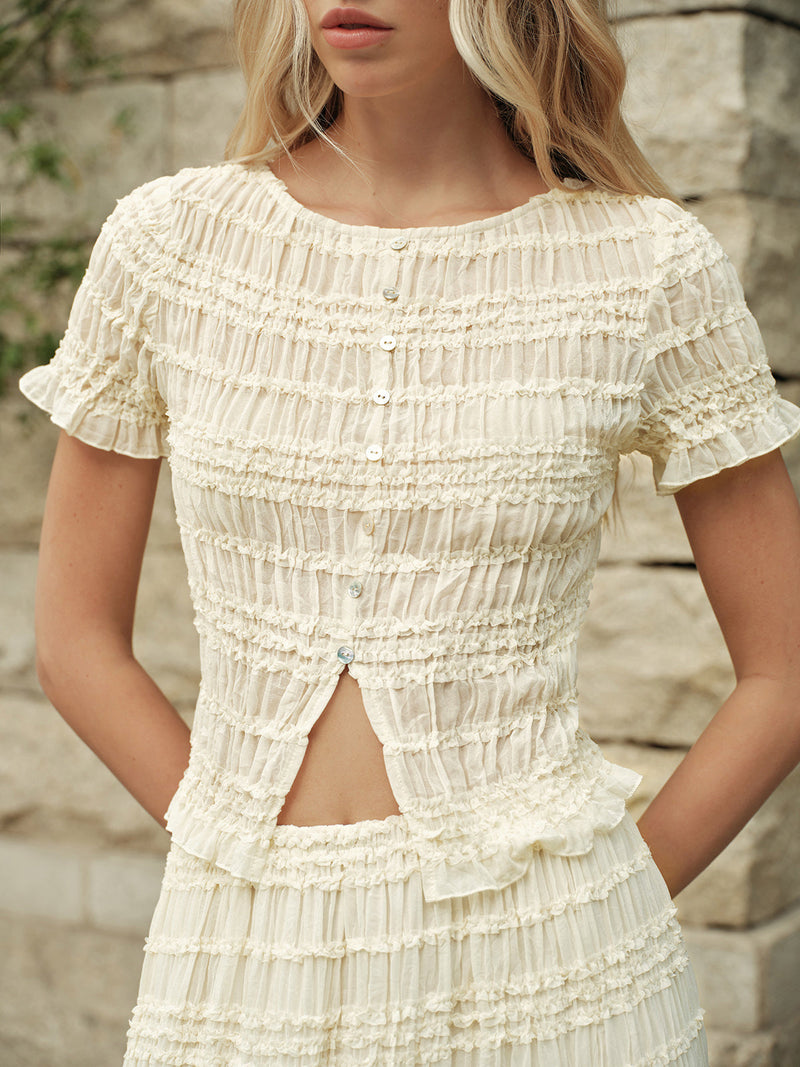 Delphine Women's Ruffled Skirt - full-length view