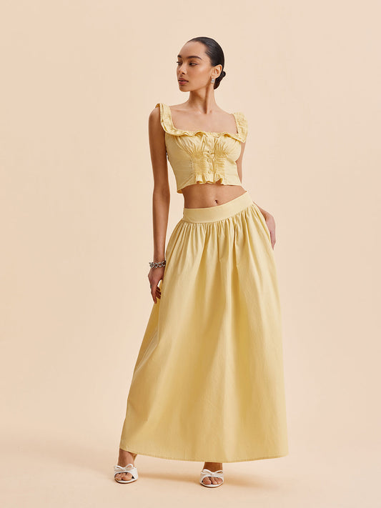 Kaia Women's Ruffled Skirt - front view