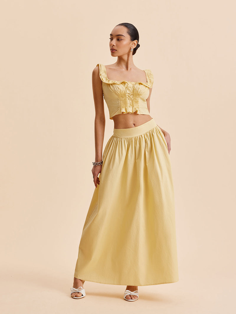 Kaia Women's Ruffled Skirt - front view