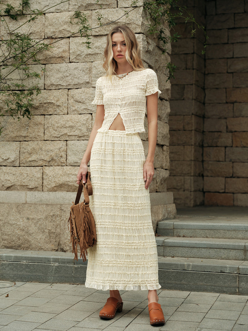 Delphine Women's Ruffled Skirt - front view