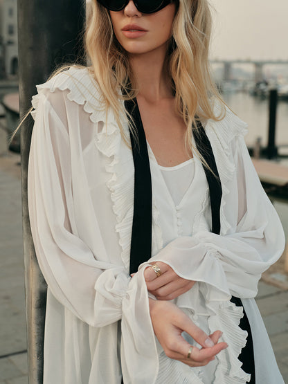 Rosa Women's Ruffled Blouse - close-up detail