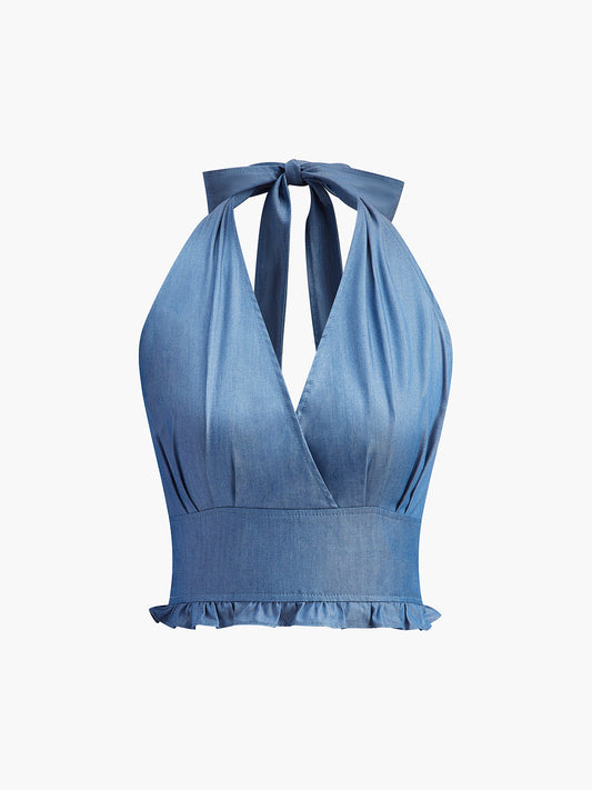 Sienna Women's Ruffled Top - front view