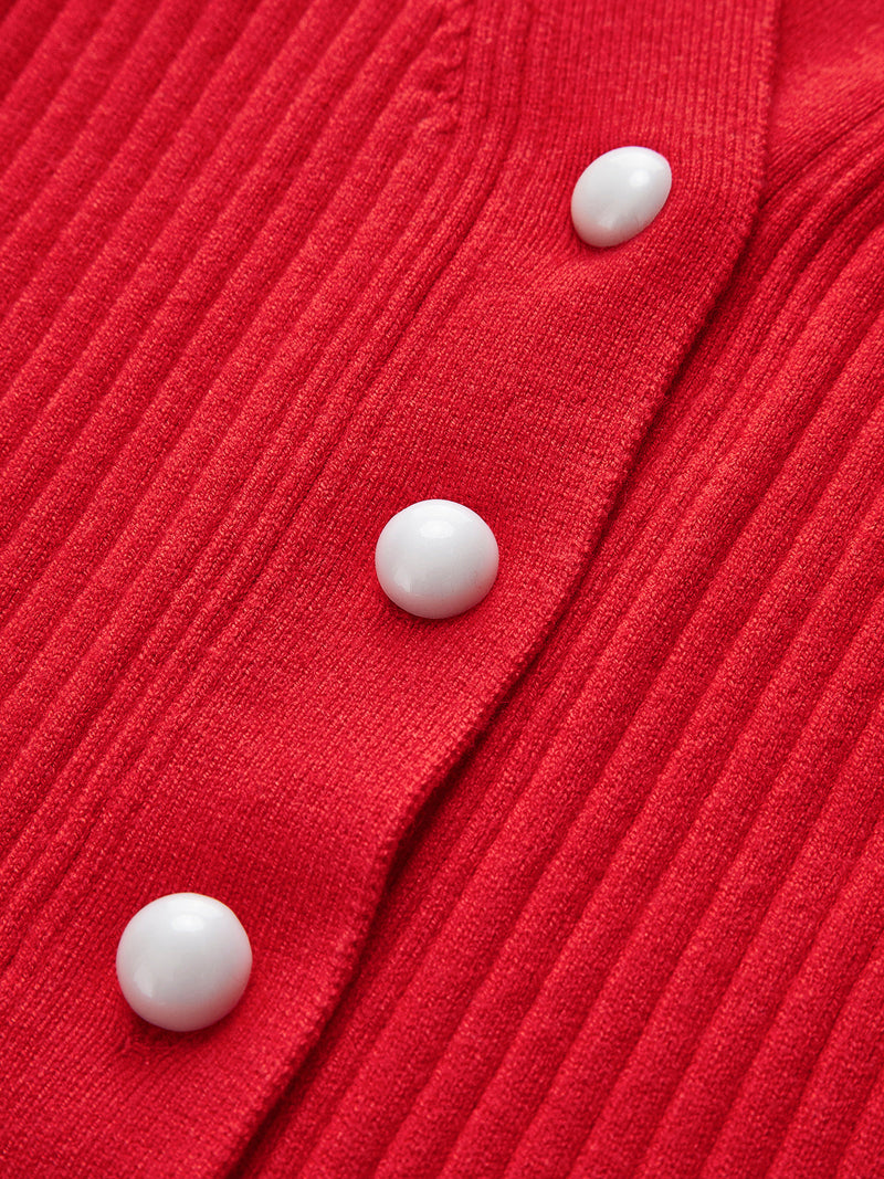 Winona Women's Ruffled Cardigan - close-up detail
