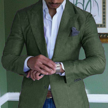 Desmond Men's Plaid Blazer - full-length view