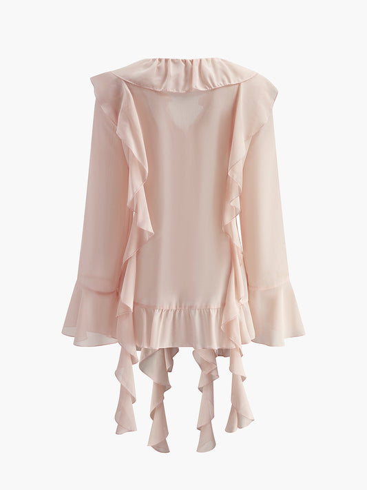 Anouk Women's Ruffled Blouse - styled view
